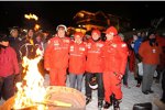 Stefano Domenicali (Teamchef), Felipe Massa, Giancarlo Fisichella und Fernando Alonso (Ferrari)
