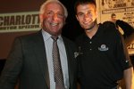 Wrestler Ric Flair mit David Ragan