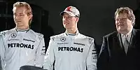 Nico Rosberg, Michael Schumacher und Norbert Haug