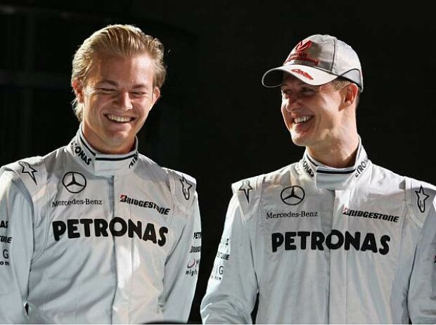 Nico Rosberg und Michael Schumacher