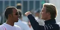 Bild zum Inhalt: Alte Liebe: Hamilton und Rosberg im Kart