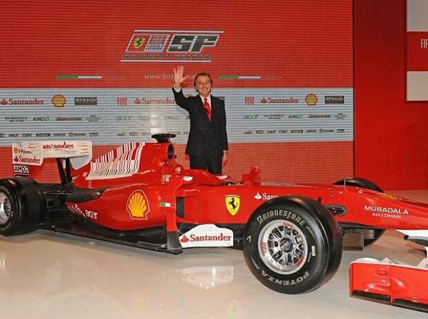 Titel-Bild zur News: Luca di Montezemolo mit dem Ferrari F10