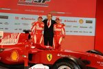 Fernando Alonso, Luca di Montezemolo und Felipe Massa