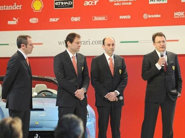 Stefano Domenicali, Nikolas Tombazis, Luca Marmorini und Aldo Costa Stefano Domenicali, Nikolas Tombazis, Luca Marmorini und Aldo Costa