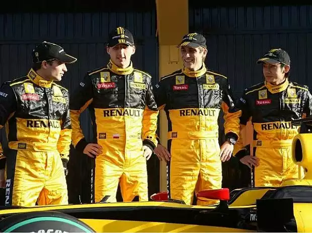 Titel-Bild zur News: Jerome D'Ambrosio, Robert Kubica, Vitaly Petrov und Ho-Pin Tung