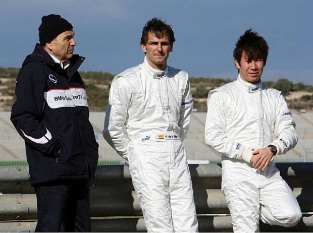 Peter Sauber, Pedro de la Rosa und Kamui Kobayashi