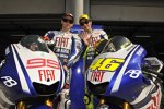 Jorge Lorenzo und Valentino Rossi (Yamaha) 