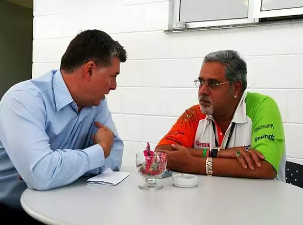Otmar Szafnauer und Vijay Mallya Titel-Bild zur News: Otmar Szafnauer und Vijay Mallya