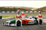 Vitantonio Liuzzi (Force India), Paul di Resta (Force India) und Adrian Sutil (Force India) 