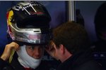 Sebastian Vettel (Red Bull) und Christian Horner (Teamchef) 