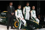 Heikki Kovalainen (Lotus), Jarno Trulli (Lotus), Fairuz Fauzy (Lotus) 