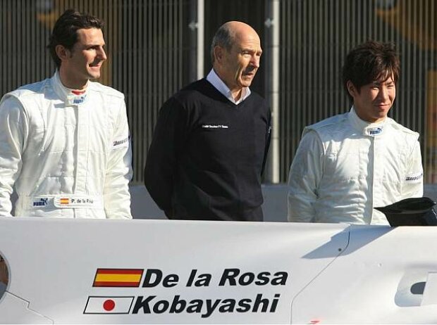 Titel-Bild zur News: Pedro de la Rosa, Peter Sauber und Kamui Kobayashi