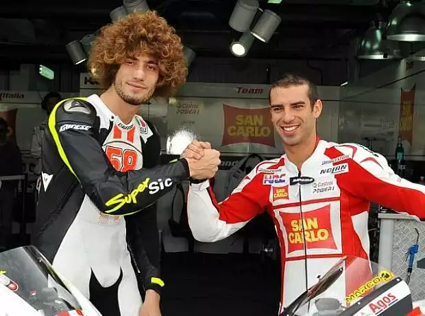 Marco Simoncelli, Marco Melandri Titel-Bild zur News: Marco Simoncelli, Marco Melandri