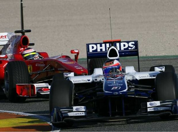 Rubens Barrichello vor Felipe Massa Rubens Barrichello vor Felipe Massa