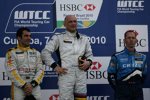 Alain Menu (Chevrolet), Jordi Gené (SR) und Gabriele Tarquini (SR) 