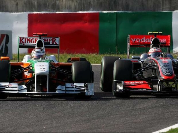 Adrian Sutil und Heikki Kovalainen