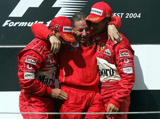 Rubens Barrichello, Jean Todt und Michael Schumacher Rubens Barrichello, Jean Todt und Michael Schumacher