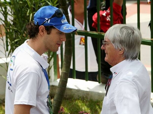 Bruno Senna, Bernie Ecclestone (Formel-1-Chef) Bruno Senna, Bernie Ecclestone (Formel-1-Chef)