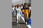 Robert Kubica (Renault) und Heikki Kovalainen (Lotus) 