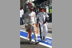 Vitantonio Liuzzi (Force India) und Rubens Barrichello (Williams) 