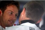 Jenson Button (McLaren) mit Martin Whitmarsh (Teamchef) 