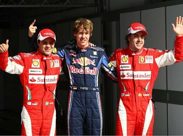 Titel-Bild zur News: Felipe Massa, Sebastian Vettel und Fernando Alonso