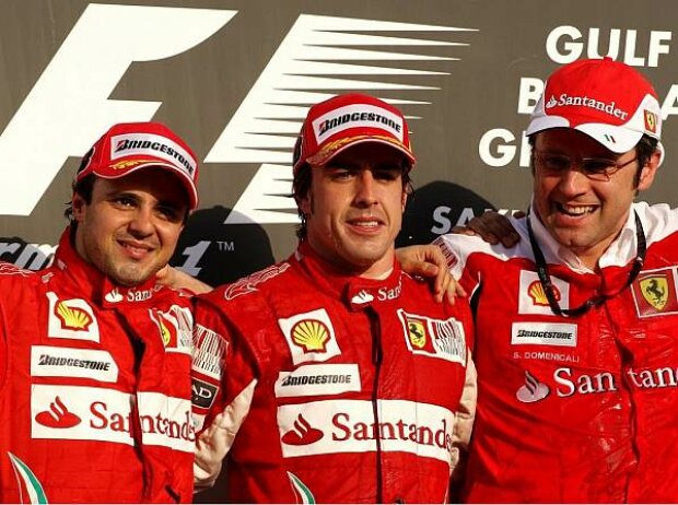 Titel-Bild zur News: Stefano Domenicali (Teamchef), Fernando Alonso, Felipe Massa