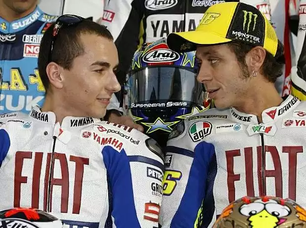 Jorge Lorenzo und Valentino Rossi Titel-Bild zur News: Jorge Lorenzo und Valentino Rossi