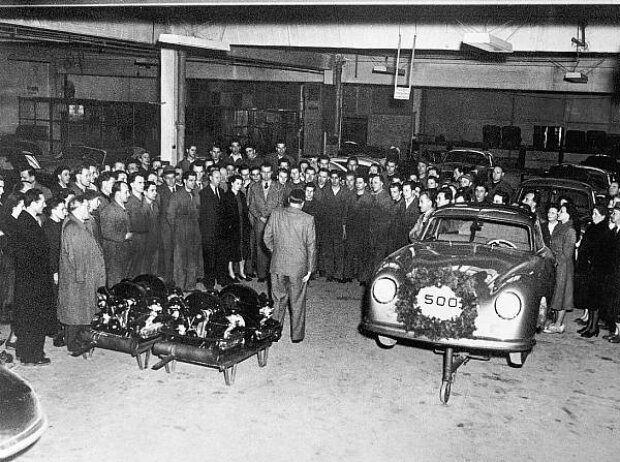 Titel-Bild zur News: Porsche-Werk in Zuffenhausen 1951