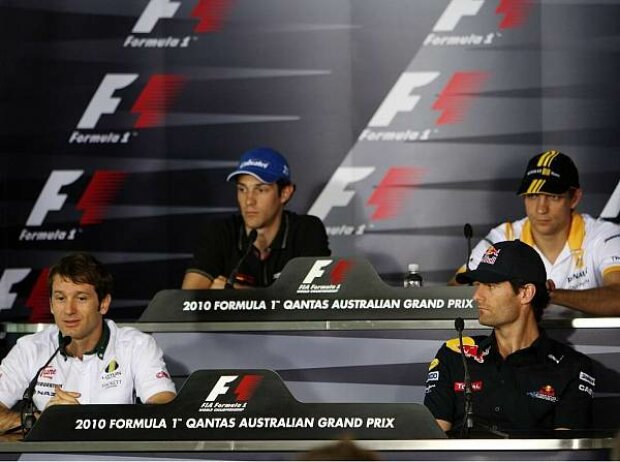 Titel-Bild zur News: Jarno Trulli, Mark Webber, Bruno Senna, Vitaly Petrov