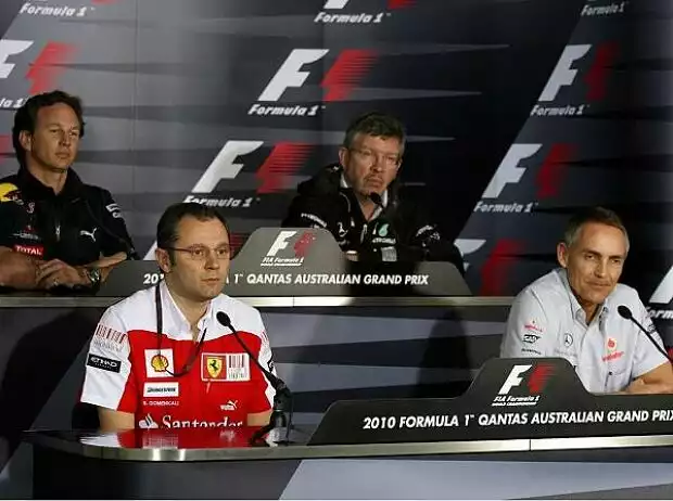 Christian Horner (Teamchef), Martin Whitmarsh (Teamchef), Stefano Domenicali (Teamchef), Ross Brawn (Teamchef) Titel-Bild zur News: Christian Horner (Teamchef), Martin Whitmarsh (Teamchef), Stefano Domenicali (Teamchef), Ross Brawn (Teamchef)