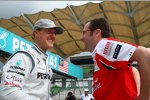 Michael Schumacher (Mercedes) und Stefano Domenicali (Teamchef) 