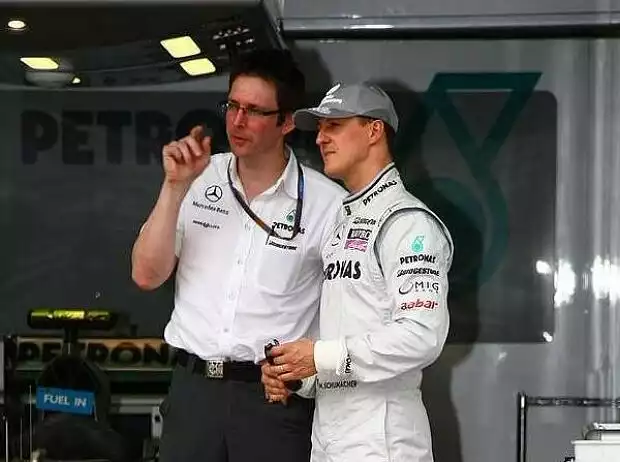 Andrew Shovlin und Michael Schumacher Titel-Bild zur News: Andrew Shovlin und Michael Schumacher