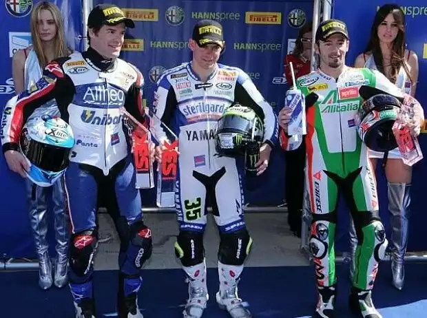 Carlos Checa und Cal Crutchlow und Max Biaggi Titel-Bild zur News: Carlos Checa und Cal Crutchlow und Max Biaggi