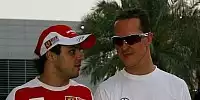 Felipe Massa und Michael Schumacher
