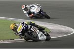 Valentino Rossi und Jorge Lorenzo (Yamaha) 