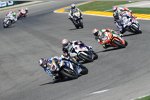 Leon Haslam (Alstare), Troy Corser (BMW), Max Biaggi (Aprilia) und James Toseland (Yamaha)