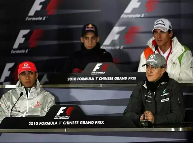 Adrian Sutil, Michael Schumacher, Lewis Hamilton, Sébastien Buemi Titel-Bild zur News: Adrian Sutil, Michael Schumacher, Lewis Hamilton, Sébastien Buemi