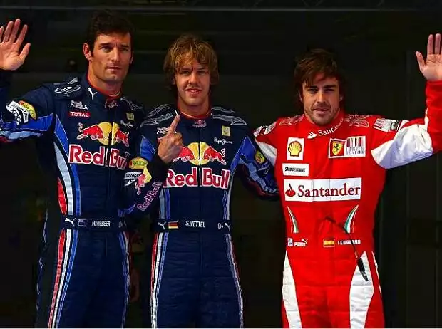 Mark Webber, Sebastian Vettel und Fernando Alonso Titel-Bild zur News: Mark Webber, Sebastian Vettel und Fernando Alonso
