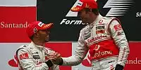 Bild zum Inhalt: Hamilton gratuliert Button zur cleveren Reifenwahl