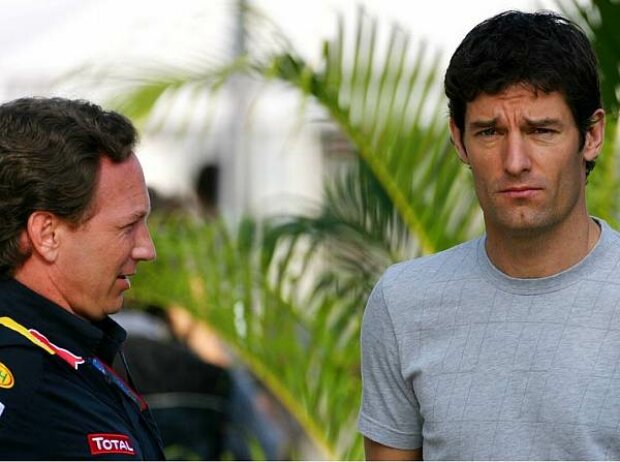 Titel-Bild zur News: Mark Webber, Christian Horner (Teamchef)