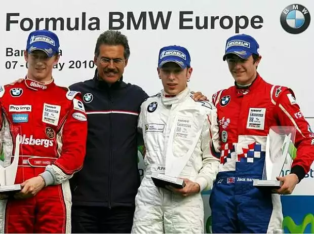 Mario Theissen (BMW Motorsport Direktor), Jack Harvey, Timmy Hansen, Robin Frijns Titel-Bild zur News: Mario Theissen (BMW Motorsport Direktor), Jack Harvey, Timmy Hansen, Robin Frijns