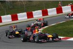 Mark Webber (Red Bull) vor Sebastian Vettel (Red Bull) 