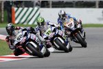 James Toseland, Cal Crutchlow (Yamaha) und Leon Haslam (Alstare)