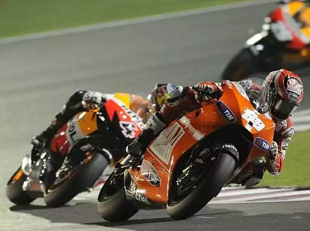Titel-Bild zur News: Nicky Hayden, Andrea Dvozioso, Dani Pedrosa
