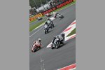 Leon Haslam (Alstare), Max Biaggi (Aprilia) und James Toseland (Yamaha)