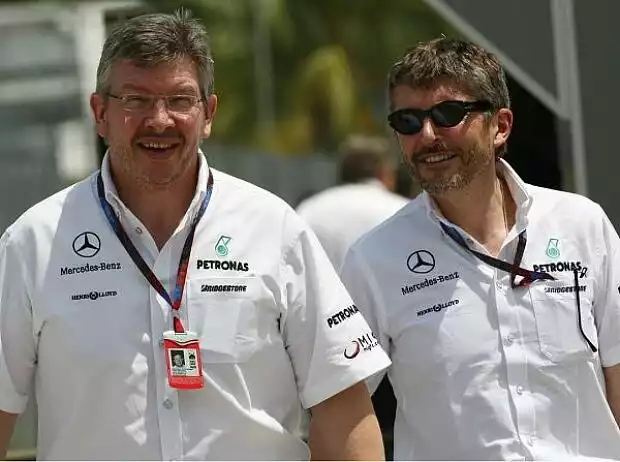 Titel-Bild zur News: Nick Fry (Geschäftsführer), Ross Brawn (Teamchef)