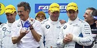 Pedro Lamy, Uwe Alzen, Augusto Farfus, Mario Theissen (BMW Motorsport Direktor)