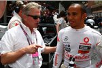 Michael Douglas mit Lewis Hamilton (McLaren) 