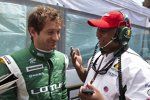 Jarno Trulli und Tony Fernandez (Teamchef) (Lotus) 